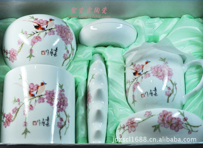 景德鎮高檔陶瓷文房四寶六件套 傳承文化，收藏藝術